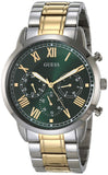 Guess Hendrix Green Dial Two Tone Steel Strap Watch For Men - GW0066G2 Authentic Buy Shop Now