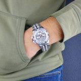 Bulova Crystal Collection Pave Silver Dial with Crystals Silver Steel Strap Watch for Men - 96C134 Authentic Buy Shop Now
