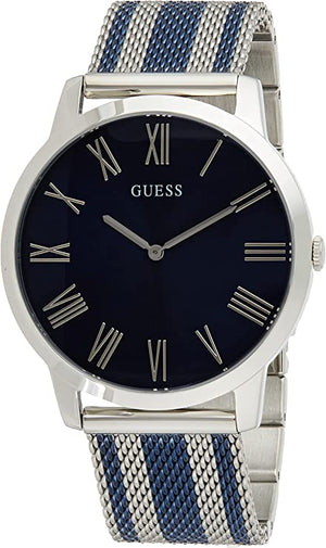 Guess Richmond Blue Dial Two Tone Mesh Bracelet Watch for Men - W1179G1 Authentic Buy Shop Now