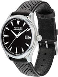 Movado Heritage Calendoplan Black Dial Black Leather Strap Watch for Men - 3650004 Authentic Buy Shop Now
