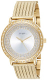 Guess Willow Two Tine Dial Gold Mesh Bracelet Watch For Women - W0836L3 Authentic Buy Shop Now