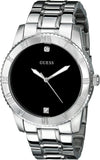 Guess Minimal Black Dial Silver Steel Strap Watch for Men - W0416G1 Authentic Buy Shop Now