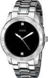 Guess Minimal Black Dial Silver Steel Strap Watch for Men - W0416G1 Authentic Buy Shop Now