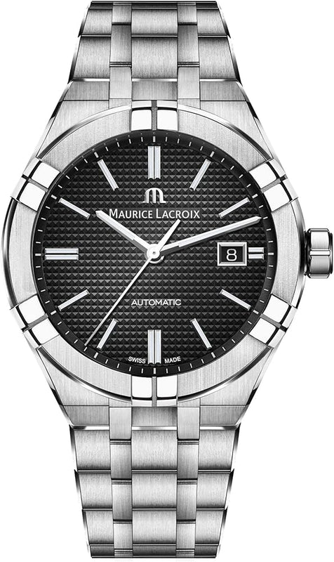 Maurice Lacroix Aikon Automatic Black Dial Silver Steel Strap Watch For Men - AI6008-SS002-330-1 Authentic Buy Shop Now