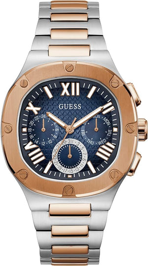Guess Headliner Multifunction Blue Dial Two Tone Steel Strap Watch For Men - GW0572G4 Authentic Buy Shop Now