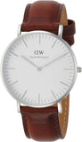 Daniel Wellington St Mawes White Dial Brown Leather Strap Watch For Men - DW00100052 Authentic Buy Shop Now