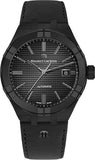 Maurice Lacroix Automatic Date Black Dial Black Leather Strap Watch For Men - AI6008-PVB01-330-1 Authentic Buy Shop Now