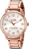 Coach Delancey White Dial Rose Gold Steel Strap Watch for Women - 14502497 Authentic Buy Shop Now