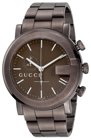 Gucci G Chrono Brown Dial Brown Steel Strap Watch For Men - YA101341 Authentic Buy Shop Now