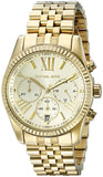 Michael Kors Lexington Chronograph Gold Dial Gold Steel Strap Watch for Women - MK5556 Authentic Buy Shop Now