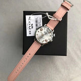 Coach Tatum White Dial Pink Leather Strap Watch For Women - 14502799 Authentic Buy Shop Now