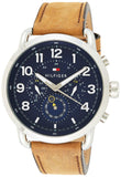 Tommy Hilfiger Briggs Chronograph Blue Dial Brown Leather Strap Watch for Men - 1791424 Authentic Buy Shop Now