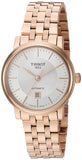 Tissot T Classic Carson Premium White Dial Rose Gold Steel Strap Watch for Women - T122.207.33.031.00 Authentic Buy Shop Now