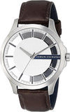 Armani Exchange Hampton Chronograph White Dial Brown Leather Strap Watch For Men - AX2187 Authentic Buy Shop Now