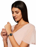 Emporio Armani Gianni T-Bar Black Dial Rose Gold Strap Watch For Women - AR11145 Authentic Buy Shop Now