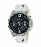 Tommy Hilfiger Multifunction Black Dial White Rubber Strap Watch for Men - 1791475 Authentic Buy Shop Now