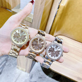 Michael Kors Bryn Chronograph Rose Gold Dial Rose Gold Steel Strap Watch For Women - MK7200 Authentic Buy Shop Now