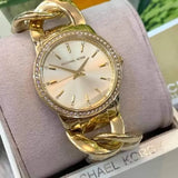 Michael Kors Nini Three Hand Gold Dial Gold Steel Strap Watch For Women - MK3235 Authentic Buy Shop Now