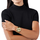 Michael Kors Slim Runway Gold Dial Gold Stainless Steel Strap Watch for Women - MK3179 Authentic Buy Shop Now