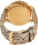 Michael Kors Runway Three Hand Quartz Gold Dial Brown Leather Strap Watch For Women - MK6999 Authentic Buy Shop Now