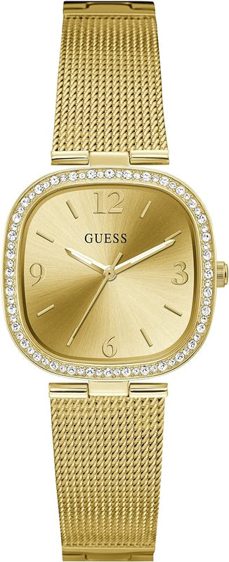 Guess Tapestry Diamonds Gold Dial Gold Mesh Bracelet Watch for Women - GW0354L2 Authentic Buy Shop Now