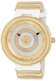 Versace V Metal Icon Gold Dial White & Gold Strap Watch for Women - VLC040014 Authentic Buy Shop Now