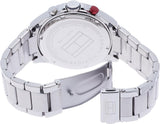 Tommy Hilfiger Hudson Chronograph Quartz Blue Dial Silver Steel Strap Watch For Men - 1791228 Authentic Buy Shop Now
