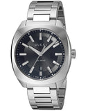 Gucci GG2570 Quartz Black Dial Silver Steel Strap Watch For Men - YA142301 Authentic Buy Shop Now