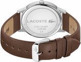 Lacoste Madrid Grey Dial Brown Leather Strap Watch for Men - 2011033 Authentic Buy Shop Now