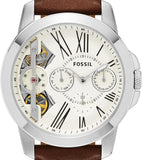 Fossil Grant Twist Multi-Function White Dial Brown Leather Strap Watch for Men - ME1144 Authentic Buy Shop Now