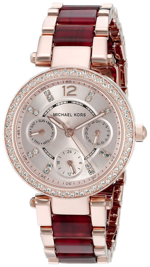 Michael Kors Parker Rose Gold Dial Two Tone Steel Strap Watch for Women - MK6239 Authentic Buy Shop Now