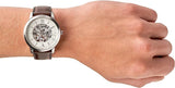 Fossil Neutra Automatic Skeleton White Dial Brown Leather Strap Watch for Men - ME3184 Authentic Buy Shop Now