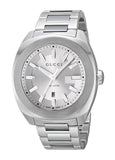 Gucci G Timeless GG2570 Silver Dial Silver Steel Strap Watch For Men - YA142402 Authentic Buy Shop Now