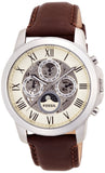 Fossil Grant Automatic White Dial Brown Leather Strap Watch for Men - ME3027 Authentic Buy Shop Now