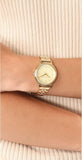 Michael Kors Cinthia Quartz Gold Dial Gold Steel Strap Watch For Women - MK3681 Authentic Buy Shop Now