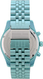 Michael Kors Lexington Chronograph Turquoise Dial Turquoise Steel Strap Watch For Men - MK8793 Authentic Buy Shop Now