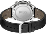 Hugo Boss Chronograph Black Dial Black Leather Strap Watch for Men - 1513864 Authentic Buy Shop Now