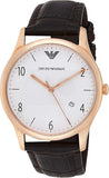 Emporio Armani Beta Chronograph White Dial Brown Leather Strap Watch For Men - AR1915 Authentic Buy Shop Now