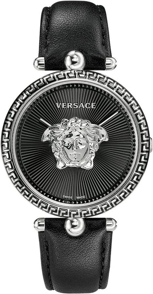 Versace Palazzo Empire Black Dial Black Leather Strap Watch for Women - VCO060017 Authentic Buy Shop Now