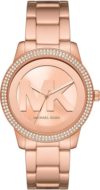Michael Kors Tibby Quartz Rose Gold Dial Rose Gold Steel Strap Watch For Women - MK6880 Authentic Buy Shop Now
