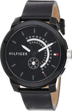 Tommy Hilfiger Denim Quartz Black Dial Black Leather Strap Watch for Men - 1791479 Authentic Buy Shop Now