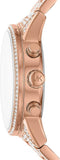 Michael Kors Ritz Three-Hand Glitz Rose Gold Dial Rose Gold Steel Strap Watch for Women - MK6748 Authentic Buy Shop Now