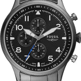 Fossil Retro Pilot Chronograph Black Dial Grey Steel Strap Watch for Men - FS5834 Authentic Buy Shop Now