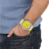 Salvatore Ferragamo F-80 Classic Yellow Dial Yellow Rubber Strap Watch for Men - SFHY01222 Authentic Buy Shop Now
