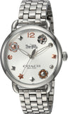 Coach Delancey White Dial Silver Steel Strap Watch for Women - 14502810 Authentic Buy Shop Now