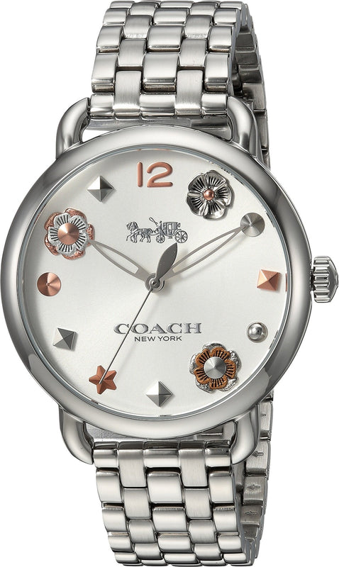 Coach Delancey White Dial Stainless Steel Watch For Women - 14502810 Authentic Buy Shop Now