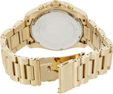 Michael Kors Brecken Chronograph Quartz Black Dial Gold Steel Strap Watch For Men - MK8481 Authentic Buy Shop Now