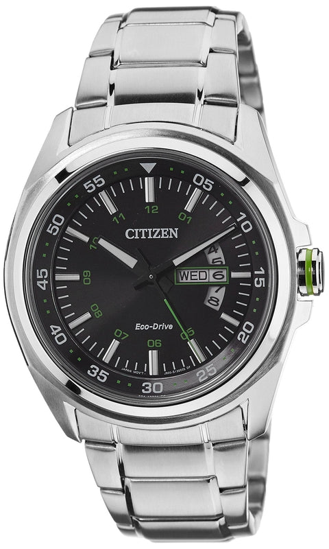 Citizen Eco Drive Urban Black Dial Silver Stainless Steel Watch For Men - AW0020-59EB Authentic Buy Shop Now