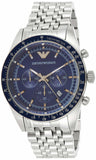 Emporio Armani Sportivo Chronograph Blue Stainless Steel Watch For Men - AR6072 Authentic Buy Shop Now