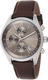 Hugo Boss Grand Prix Grey Dial Brown Leather Strap Watch for Men - 1513476 Authentic Buy Shop Now